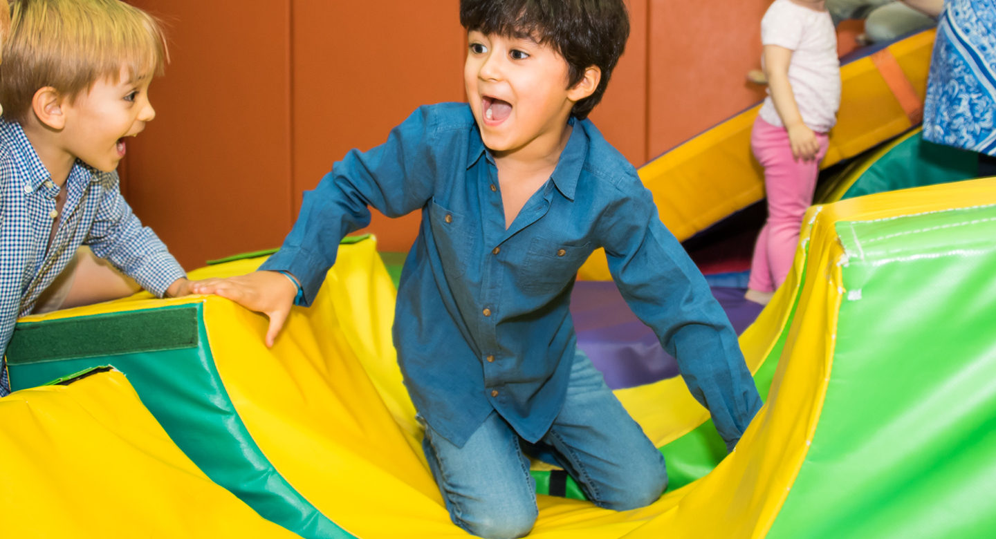 boys gym mats smiling full width