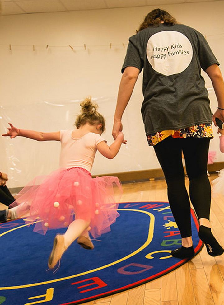 dancer in motion with teacher weird module
