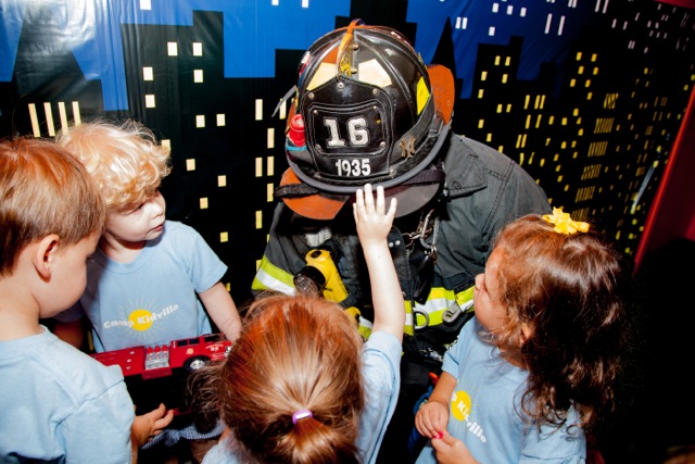 Community Friends Week at Camp Kidville!  A Visit from the FDNY!