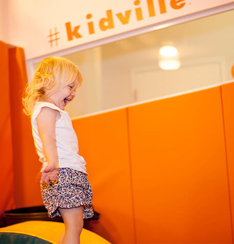 happy child gym #kidville text image block
